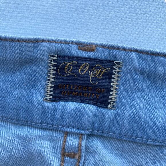 New Citizens of Humanity Women's Blue Light Wash Jean Denim Mini Skirt Size 28 - Picture 10 of 12
